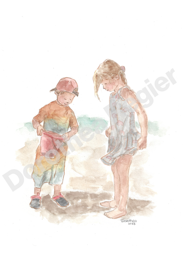 Custom Watercolor Portrait drawing, Personalized Childrens Portrait, Watercolor Painting, Christmas Gift Ideas, Watercolor From Photo